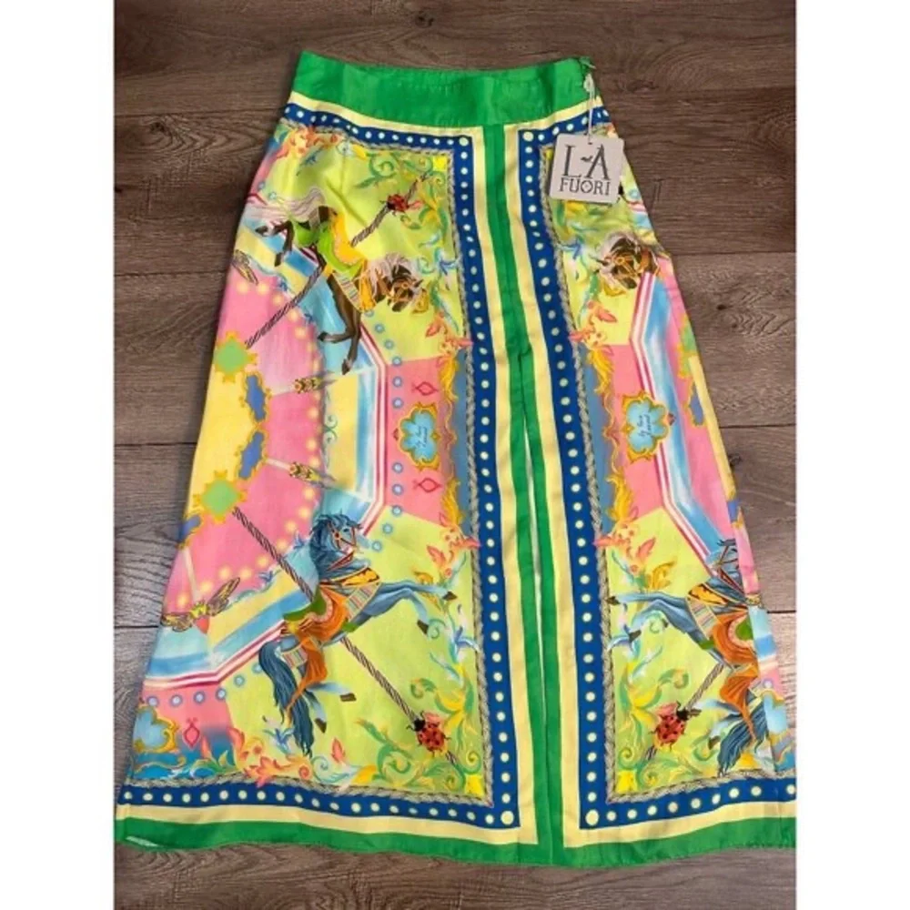 La Fuori new colorful carousel Skirt NWT S - Picture 12 of 14